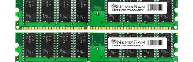 Nemix Ram 1GB (2X512MB) NEMIX RAM Memory DDR 333MHz PC2700 DIMM (184 PIN) DESKTOP, PC, MAC