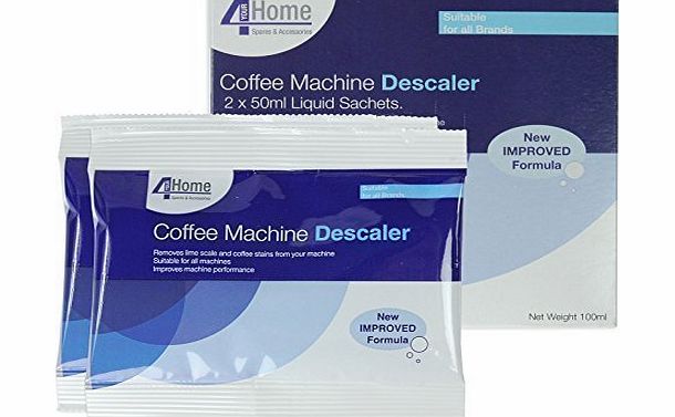 4YourHome Liquid Descaler Cleaning Fluid for Nespresso Coffee / Espresso Machines (2 x 50ml)