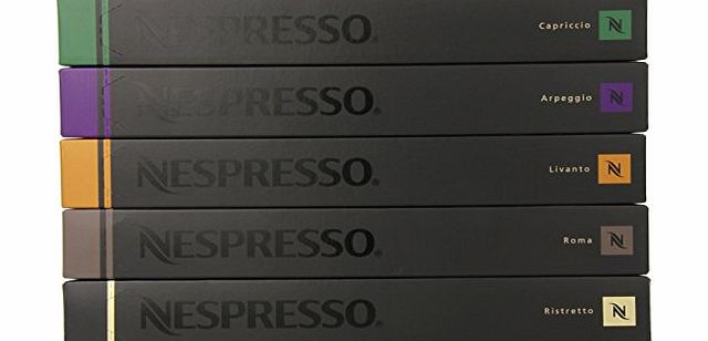 50 Original Nespresso Coffee Capsules (Mixed)