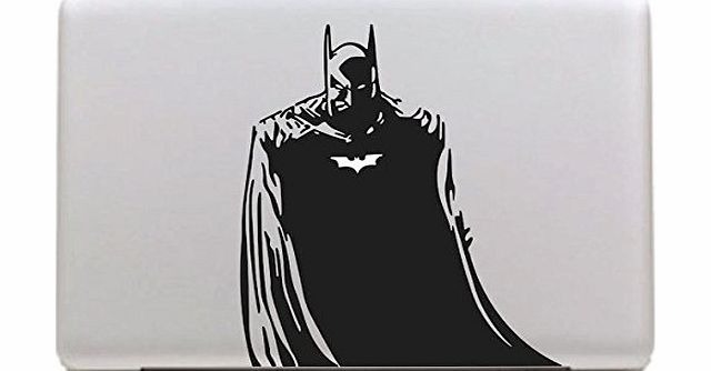 Cartoon Figure Design II Vinyl Decal Sticker Power-up Art Black for Apple MacBook Pro/Air 13`` 15`` Inch - Batman 1