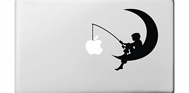 Stylish Vinyl Decal Sticker Power-up Art Black for Apple MacBook Pro/Air 11`` 13`` 15`` Inch - Shooting