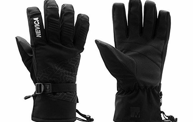 Nevica Mens 3 in 1 Ski Gloves Winter Sports Equipment Accessory Warm Rubber Palm Black S