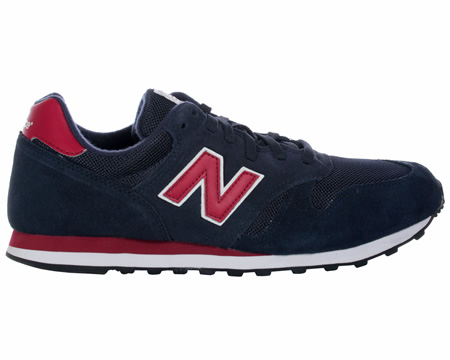 373 Navy/Red Suede & Mesh Trainers