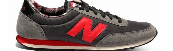 New Balance 410 Grey/Red Canvas Trainers