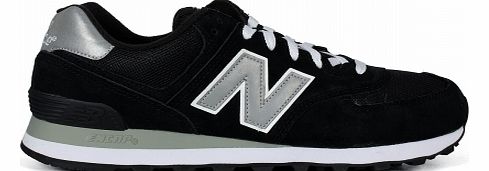New Balance 574 Black Suede Trainers