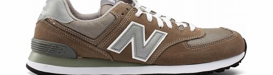 New Balance 574 Taupe/Grey Suede Trainers
