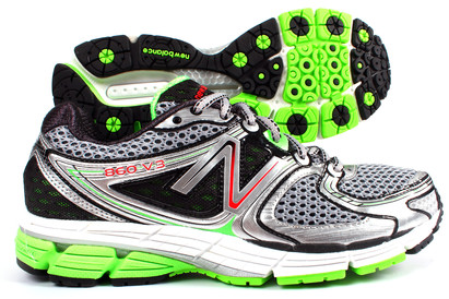 New Balance 860 V3 Mens Running Shoes Silver/Green/Black