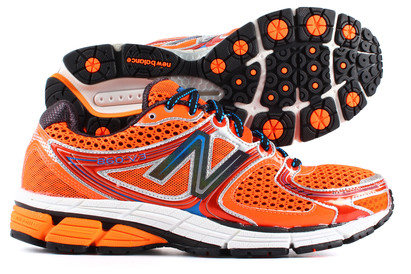860 V3 Wide Fit 2E Running Shoes Orange/Silver