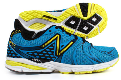 New Balance 870 V2 Wide Fit 2E Running Shoes Blue/Yellow