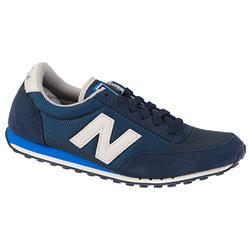 Male 410 Leather/Textile Upper Textile Lining Fashion Trainers in Navy