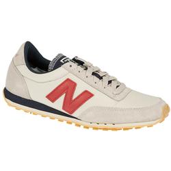 New Balance Male 410 Leather/Textile Upper Textile Lining Fashion Trainers in White Red
