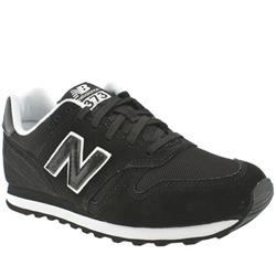 New Balance Male New Balance 373 Suede Upper Fashion Trainers in Black and White
