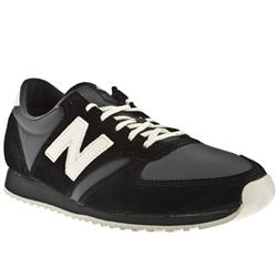 Male New Balance 420 Fabric Upper Fashion Trainers in Black and White