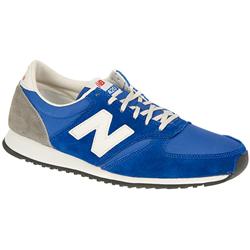 New Balance Male new Balance 420 Leather/Textile Upper Textile Lining Fashion Trainers in Blue