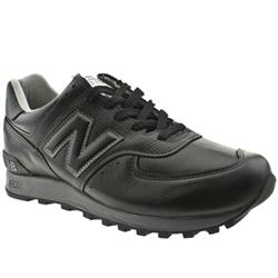 New Balance Male New Balance 576 Leather Upper Fashion Trainers in Black