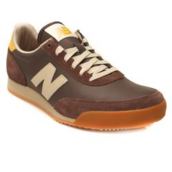 New Balance Male New Balance Lo Profile Leather Upper Fashion Trainers in Brown