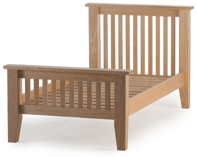 New England - Ash Bed - High Footboard - Single,