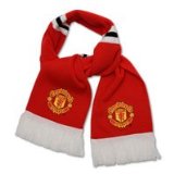 New Era Manchester United Retro Bar Stripe Scarf - Red/White