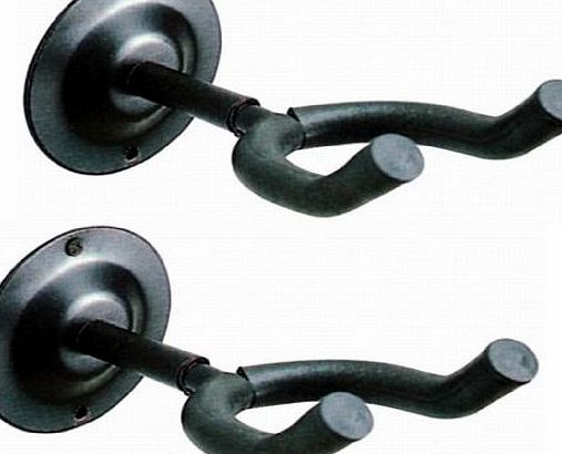 2x Short Arm Guitar Wall Hanger for Electric and Acoustic Guitars