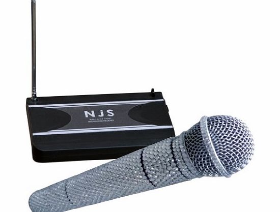 Handheld Radio Microphone System Crystal Effect 174.1 MHz VHF Silver