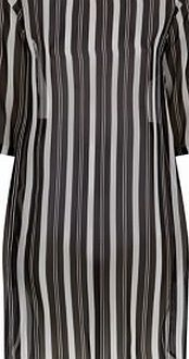 New Look Black Chiffon Vertical Stripe Midi Blouse 3402350