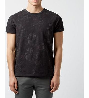 Black Floral Print T-Shirt 3253400