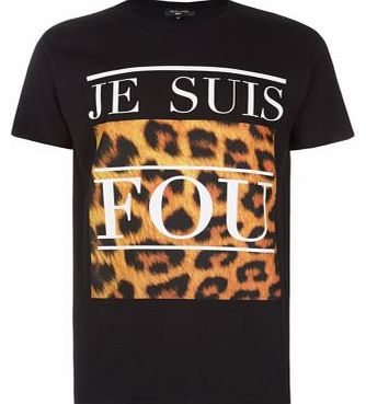 Black Je Suis Fou Animal Print T-Shirt 3227804