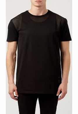 Black Mesh Longline T-Shirt 3281932