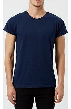 Blue Roll Sleeve T-Shirt 3190503