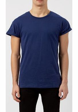 Blue Roll Sleeve T-Shirt 3259257