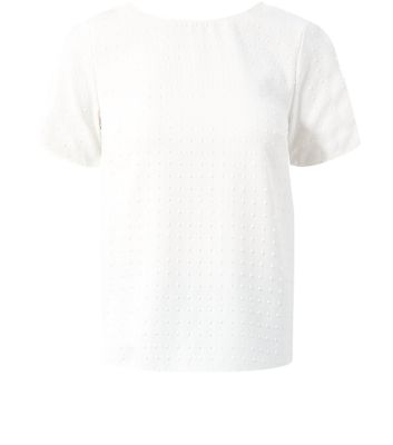 Cream Textured T-Shirt 3194995