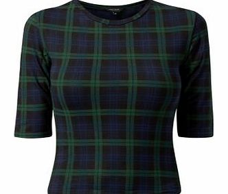 Green Tartan Check Fitted T-Shirt 3281195