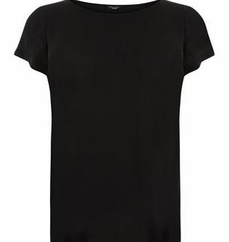 Inspire Black Curved Hem T-Shirt 3259539