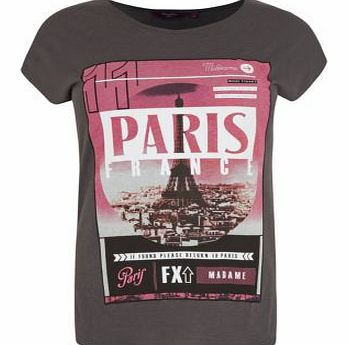 Inspire Grey Paris Poster T-Shirt 3245570