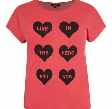 Inspire Pink Heart Print T-Shirt 3245511