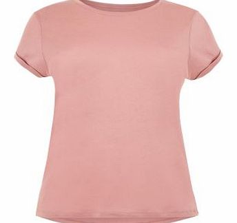 Inspire Pink Roll Sleeve T-Shirt 3269895