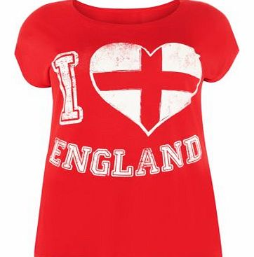 Inspire Red I Heart England T-Shirt 3151691