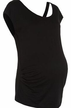 Maternity Black Strappy Back T-Shirt 3232410