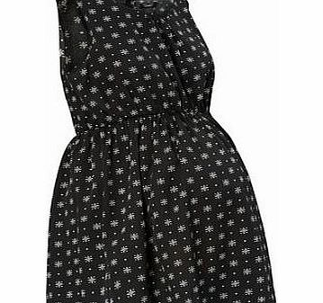 New Look Maternity Black Tile Print Empire Line Blouse