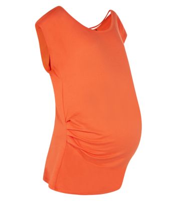 Maternity Orange Strappy Back T-Shirt 3198463
