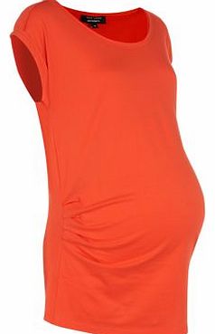 Maternty Orange Raw Edge Plain T-Shirt 3232394