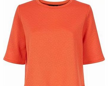 Orange Jacquard Geo Print Boxy T-Shirt 3120987