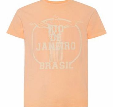 Orange Neon Burnout Rio De Janeiro T-Shirt 3135466