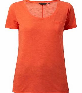 Orange Seam Back Pocket Front T-Shirt 3268844