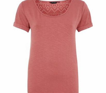 Pink Aztec Lace Back T-Shirt 3015696
