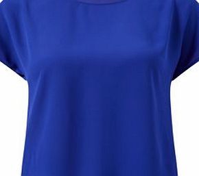 New Look Tall Blue Split Sleeve Cropped Blouse 3207721