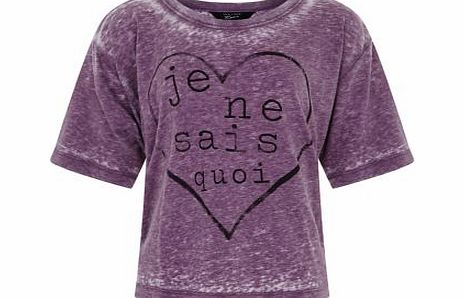 Teens Purple Je Ne Sais Quoi Burnout T-Shirt