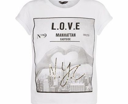 White Foil Love NYC T-Shirt 3375089