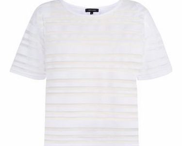White Sheer Stripe T-Shirt 3139215