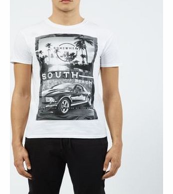 White South Beach Car T-Shirt 3259752